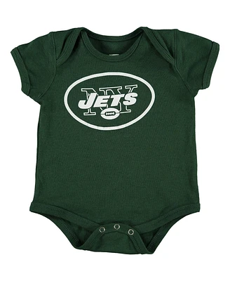 Baby Boys and Girls Green New York Jets Team Logo Bodysuit