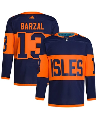 Men's adidas Mathew Barzal Navy New York Islanders 2024 Nhl Stadium Series Authentic Player Jersey