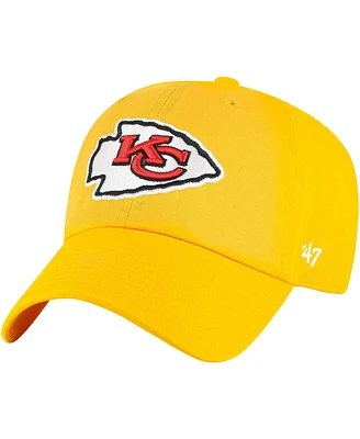 Men's '47 Brand Gold Kansas City Chiefs Secondary Clean Up Adjustable Hat