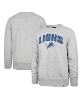 Men's '47 Brand Gray Detroit Lions Headline Pullover Sweatshirt