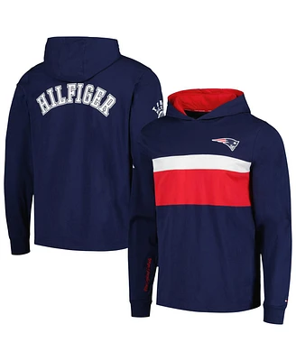 Men's Tommy Hilfiger Navy New England Patriots Morgan Long Sleeve Hoodie T-shirt