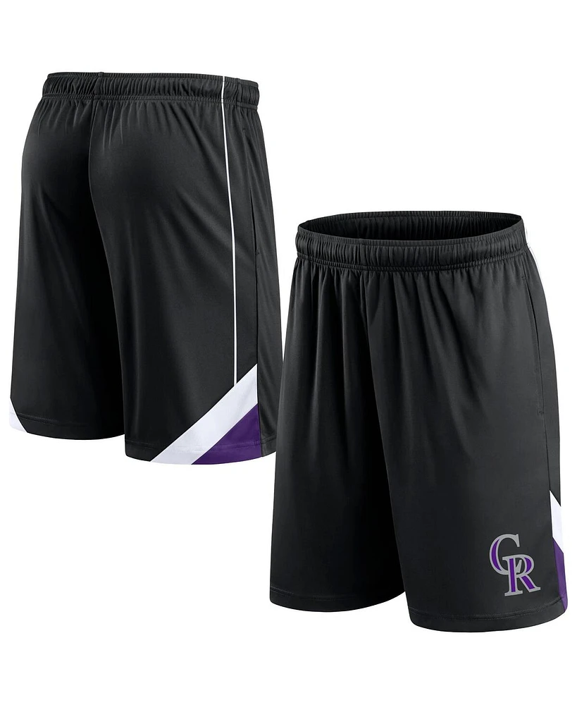 Men's Fanatics Black Colorado Rockies Slice Shorts