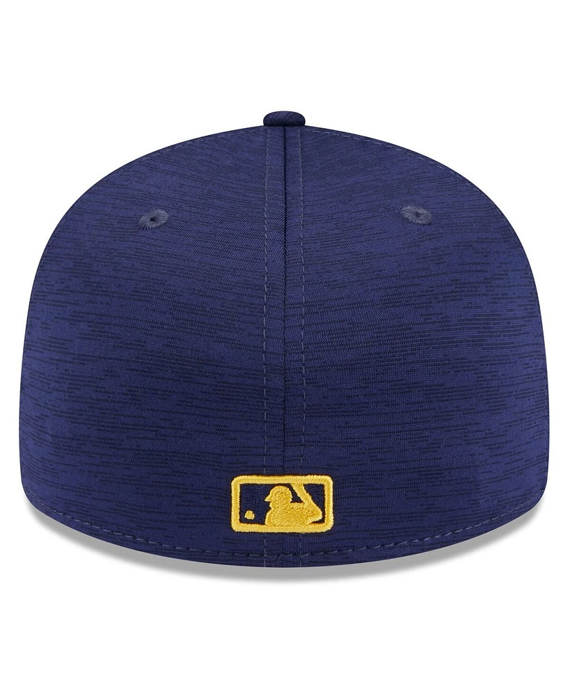 Men's New Era Navy Milwaukee Brewers 2024 Clubhouse Low Profile 59FIFTY Fitted Hat