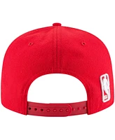 Men's New Era Red Atlanta Hawks Official Team Color 9FIFTY Snapback Hat