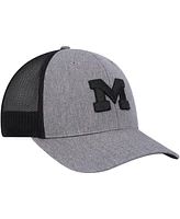 Men's '47 Brand Charcoal Michigan Wolverines Carbon Trucker Adjustable Hat