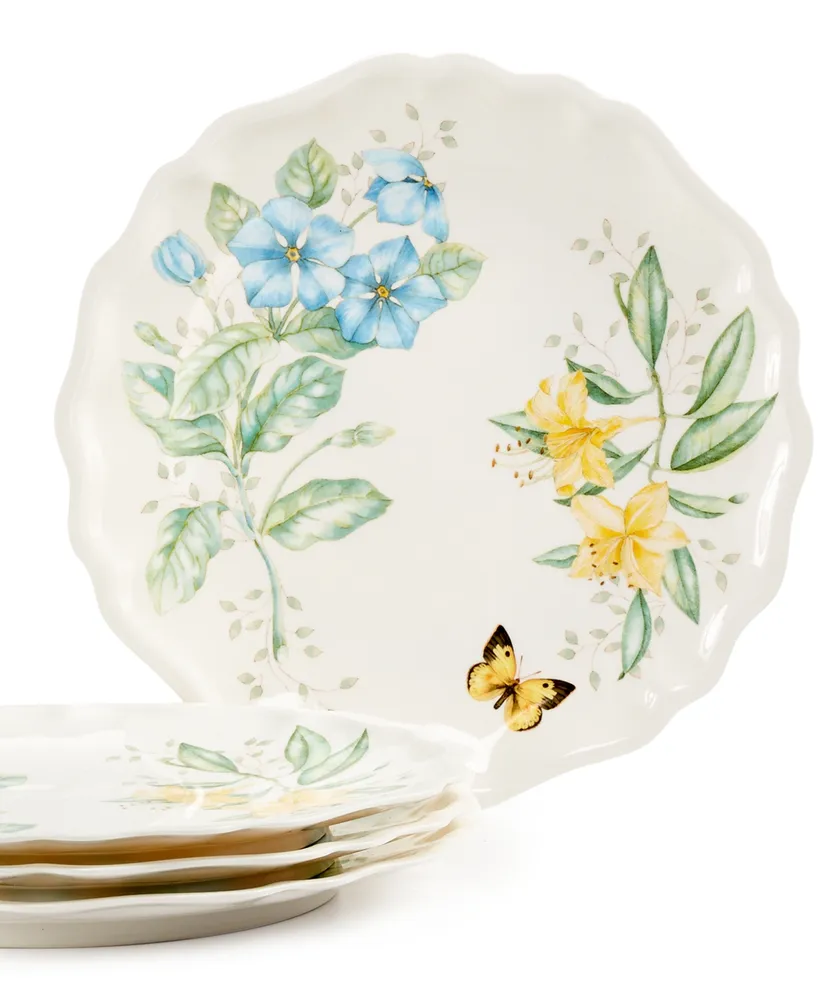 Lenox Butterfly Meadow Set of 4 Melamine Dinner Plates