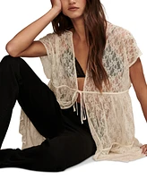 Lucky Brand Women's Festival Lace Tiered Duster