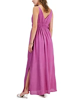 Taylor Women's V-Neck Side-Slit Maxi Dress