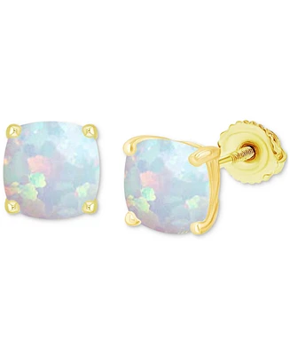 Lab-Grown Opal Screw Back Stud Earrings (3/4 ct. t.w.) Sterling Silver