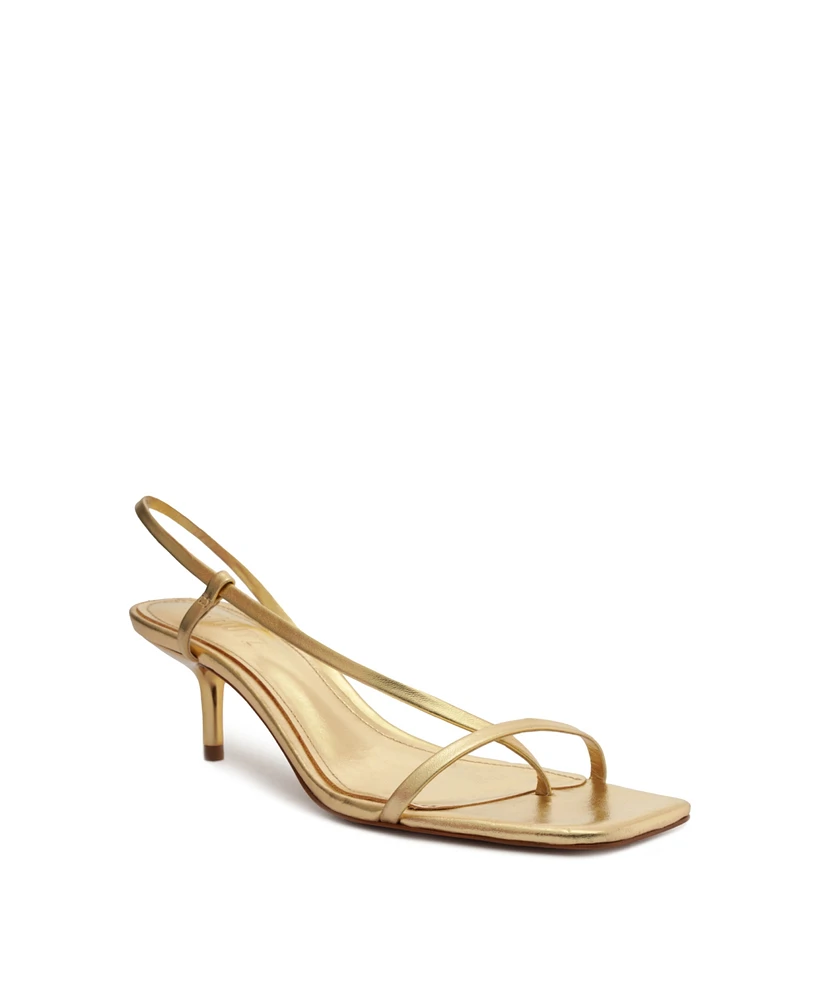 Schutz Women's Heloise Mid Stiletto Sandals - Gold