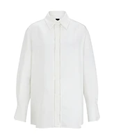 Boss by Hugo Boss Women's Ladder-Lace Trim Long-Sleeved Blouse