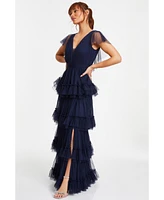 Quiz Women's Tule Tiered Maxi Dress