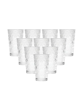 Double Circle Set of 10 - 7 oz Juice Glasses