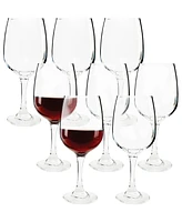 Set of 8- 11.7 oz Clear Glass Wine Goblet