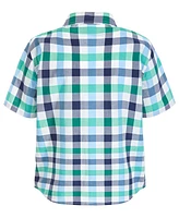 Epic Threads Toddler & Little Boys Short-Sleeve Cotton Checkered Shirt, Created for Macy's