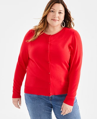 Style & Co Plus Size Button-Front Cardigan