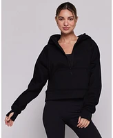 Effortless Fleece Half Zip Hoodie For Women