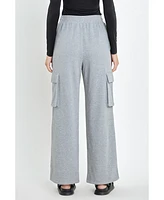 Women's Wide Knit Pants with Pockets