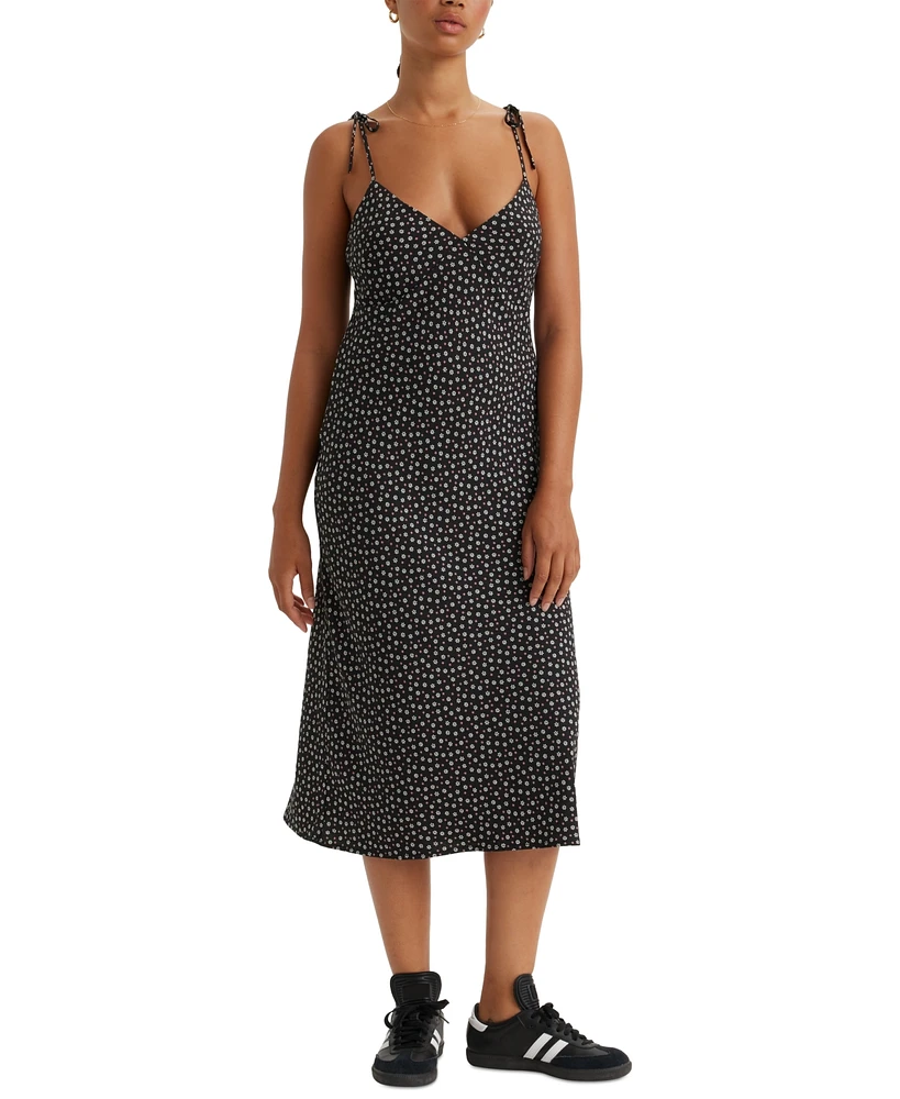 Levi's Women's Rena Tie-Strap Sleeveless Midi Dress