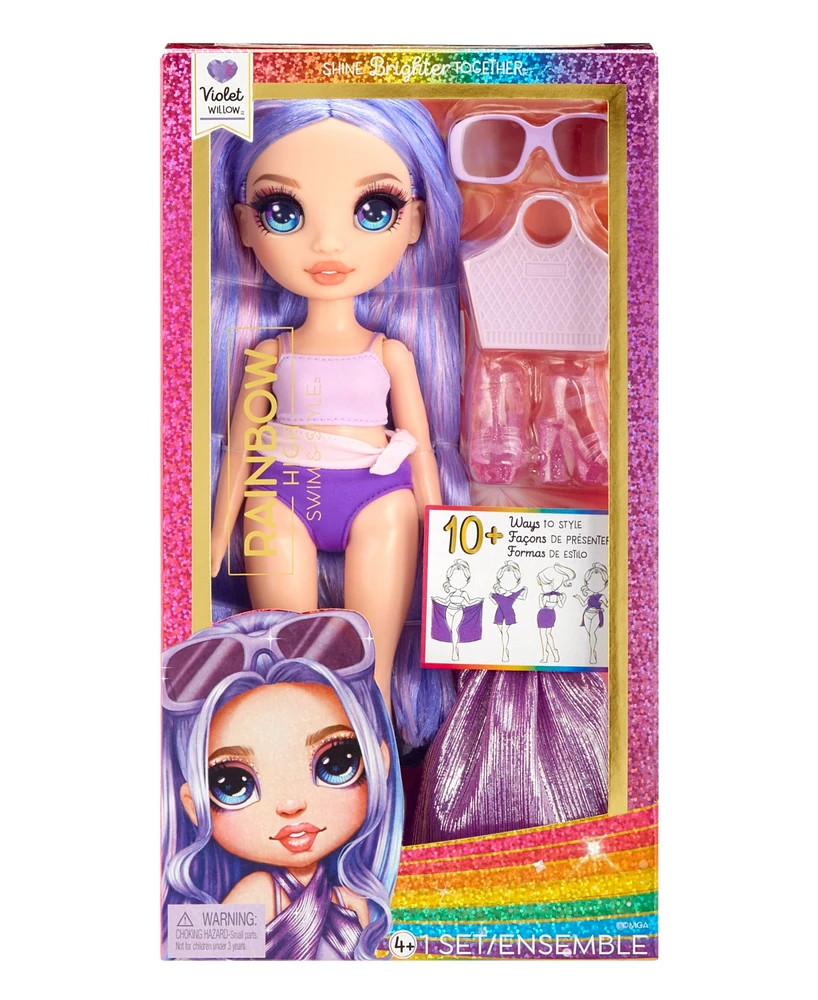 Rainbow High Swim and Style Fashion Doll- Violet