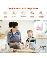 Slickblue Kids Step Stool with Armrest for Kitchen Toilet Potty Training
