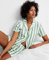 State of Day Women's 2-Pc. Short-Sleeve Notched-Collar Pajama Set Xs-3X