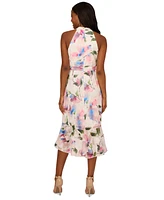 Adrianna Papell Women's Printed High-Low Ruffle Dress