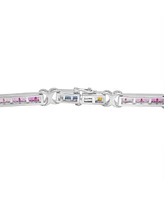 Multicolor Lab Grown Sapphire (6 ct. t.w.) Bracelet in Sterling Silver