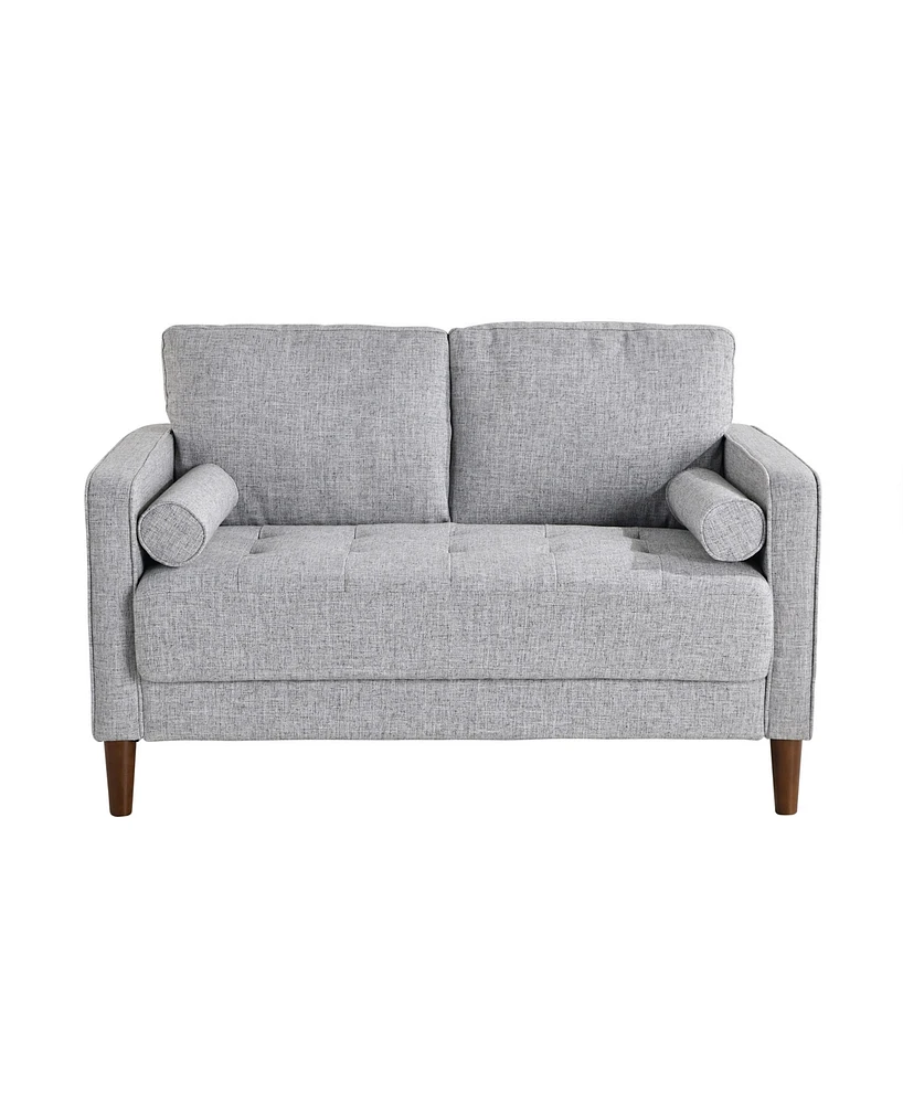 Lifestyle Solutions 51.6" Polyester Lillith Loveseat with Track Arms