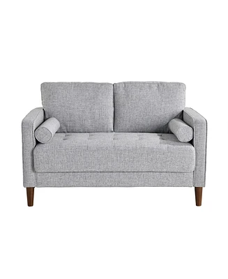 Lifestyle Solutions 51.6" Polyester Lillith Loveseat with Track Arms