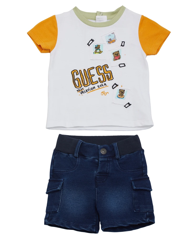 Guess Baby Boy Short Sleeve T-Shirt and Denim