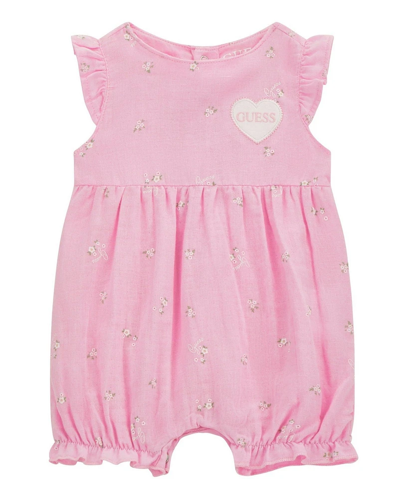 Guess Baby Girl Printed Short Coverall