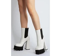 London Rag Bounty High Platform Heel Chelsea Boots