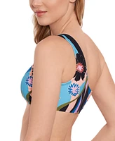 Salt + Cove Juniors' Blooming Wave One-Shoulder Bikini Top, Created for Macy's