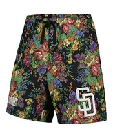 Men's Pleasures Black San Diego Padres Floral Shorts