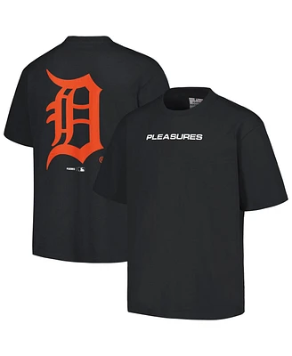 Men's Pleasures Black Detroit Tigers Ballpark T-shirt