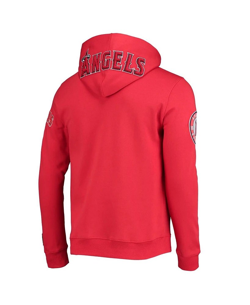 Men's Pro Standard Red Los Angeles Angels Team Logo Pullover Hoodie