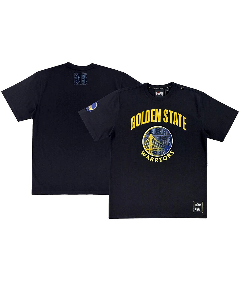 Men's and Women's Nba x Two Hype Black Golden State Warriors Culture & Hoops T-shirt
