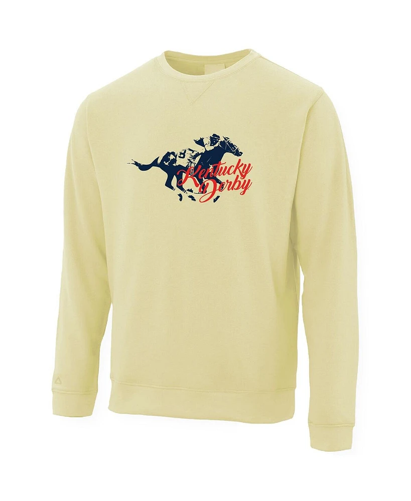 Men's Ahead Yellow Kentucky Derby 150 Sandlake Pullover Sweatshirt