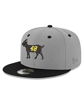 Men's New Era Gray, Black Jimmie Johnson Goat 9FIFTY Adjustable Snapback Hat