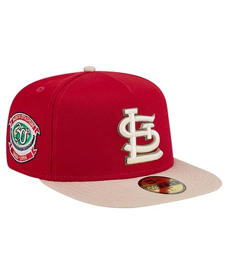 Men's New Era Red St. Louis Cardinals Canvas A-Frame 59FIFTY Fitted Hat