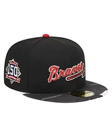 Men's New Era Black Atlanta Braves Metallic Camo 59FIFTY Fitted Hat