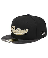 Men's New Era Black San Diego Padres Metallic Camo 59FIFTY Fitted Hat