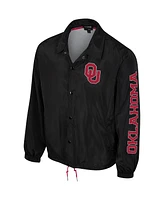 Men's and Women's The Wild Collective Black Oklahoma Sooners Coaches Full-Snap Jacket