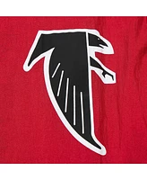 Men's Mitchell & Ness Red Distressed Atlanta Falcons Team Og 2.0 Anorak Vintage-Like Logo Quarter-Zip Windbreaker Jacket
