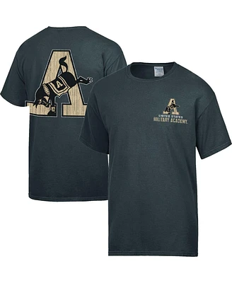 Men's Comfortwash Charcoal Distressed Army Black Knights Vintage-Like Logo T-shirt