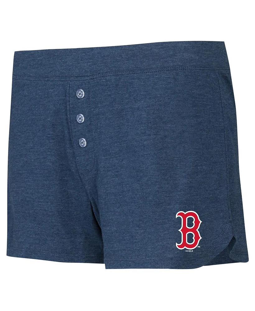 Women's Concepts Sport Navy Boston Red Sox Meter Knit Long Sleeve T-shirt and Shorts Set