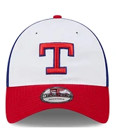 Youth Boys and Girls New Era White Texas Rangers 2024 Batting Practice 9TWENTY Adjustable Hat