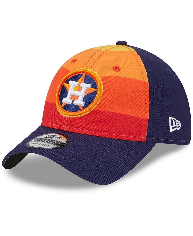 Youth Boys and Girls New Era Orange Houston Astros 2024 Batting Practice 9TWENTY Adjustable Hat