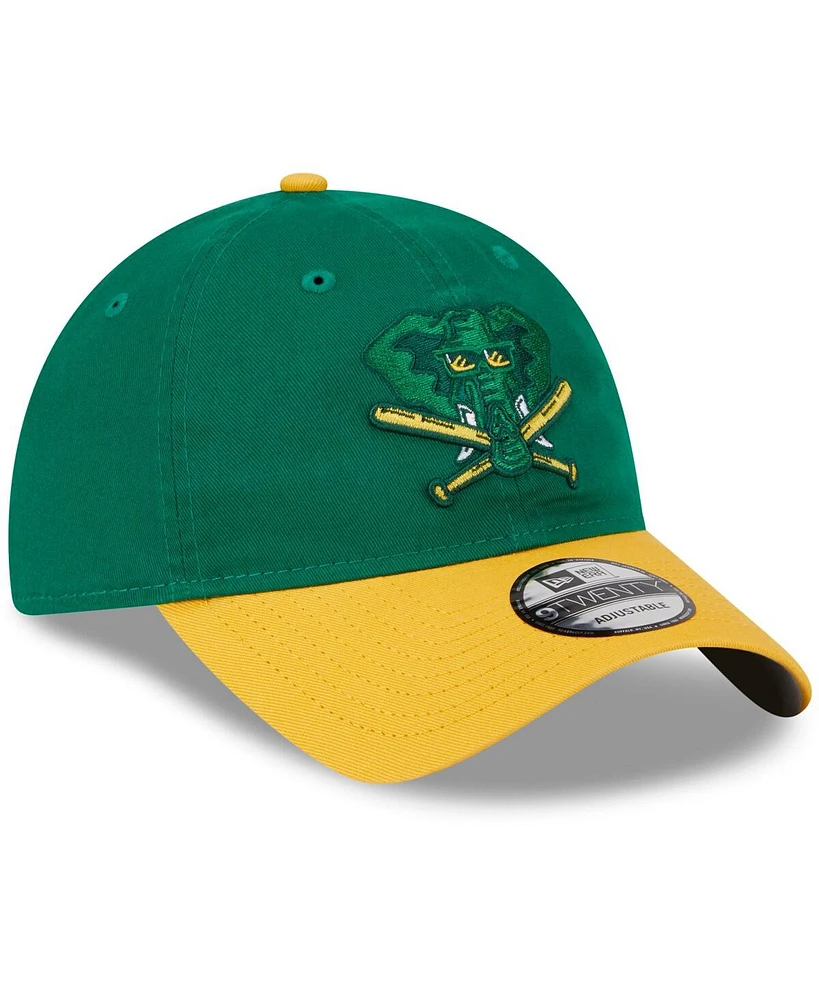 Youth Boys and Girls New Era Kelly Green Oakland Athletics 2024 Batting Practice 9TWENTY Adjustable Hat